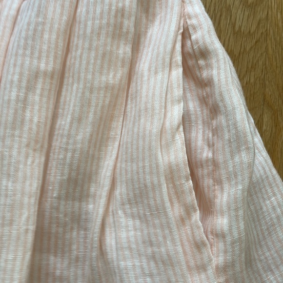 SEE BY CHLOE Pleated Dress Peach White Stripe 6 - Picture 8 of 16